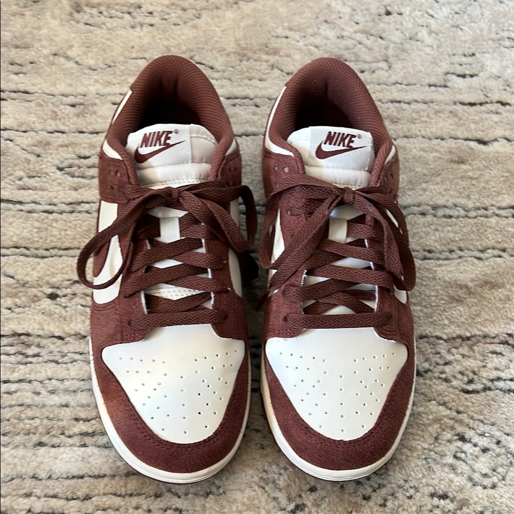 Nike Women Brown and White Dunk Low
